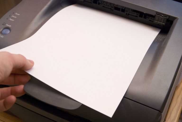 Что делать, если принтер печатает белые листы