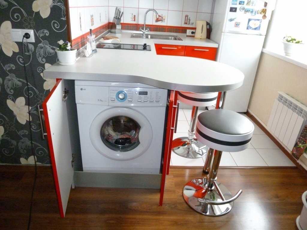 Монтаж стиральной машины на кухне под столешницу