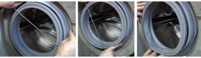 Как выполнить замену манжеты люка стиральной машины indesit?