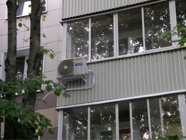 Установка кондиционера на балконе с остеклением : плюсы и минусы (фото, видео)