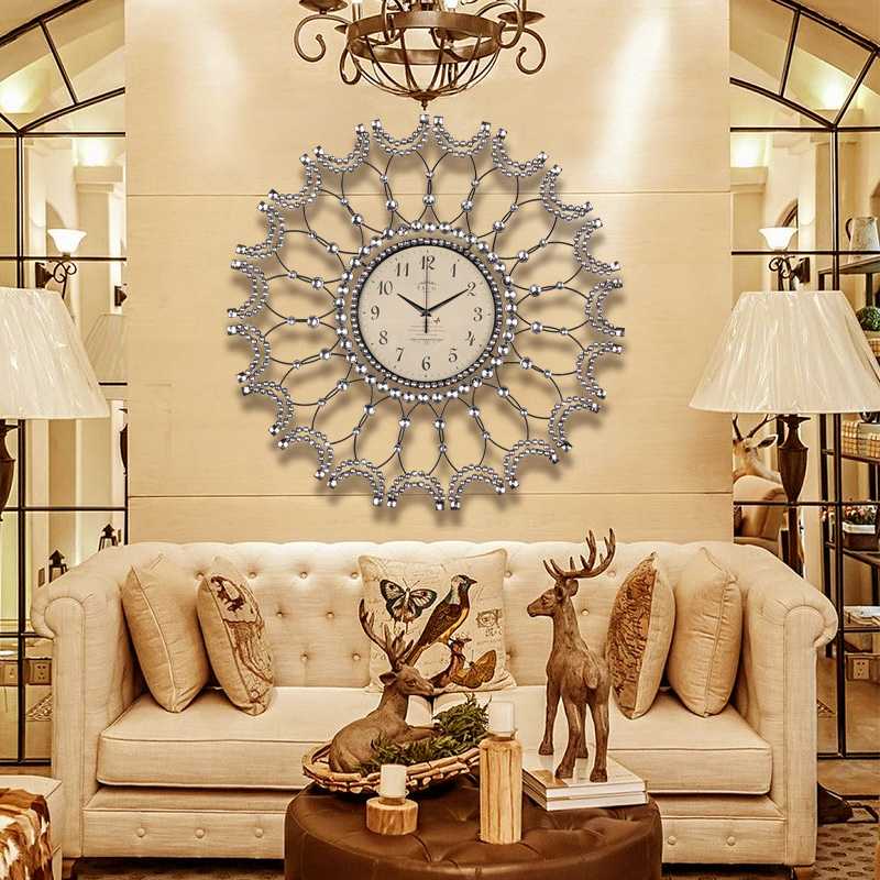 Большие настенные часы (63 фото): оригинальные интерьерные часы во всю стену. какого диаметра выбрать часы в гостиную?