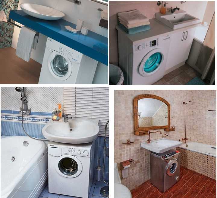 Высота стиральной машины: стандарт под столешницу, автомат под раковину в ванной, размеры без верхней крышки