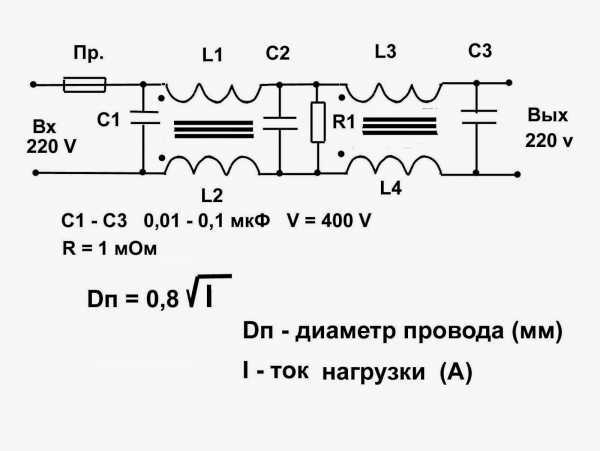 Как рассчитать входной фильтр блока питания