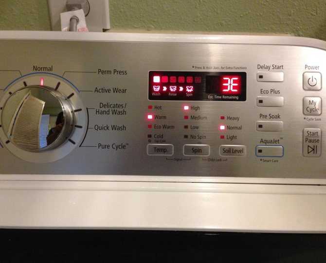 Ошибка pe на стиральной машине lg