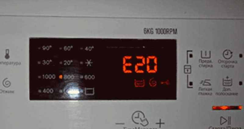 Ошибка e08 на стиральной машине канди