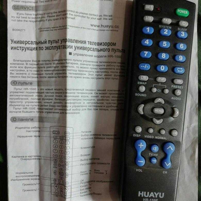 Пульт телевизора код инструкция
