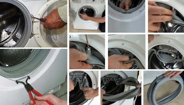 Замена резинки на стиральной машине: как снять и поменять манжету люка с барабана