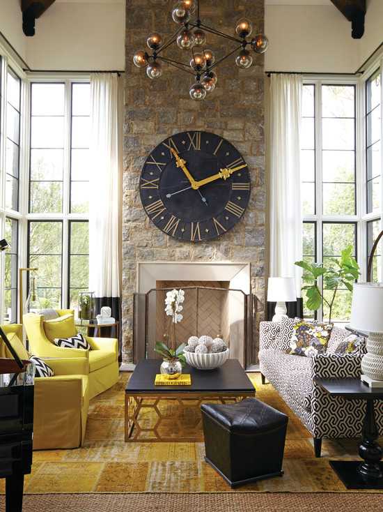 Большие настенные часы в гостиной - оригинальное решение, можно ли сделать своими руками