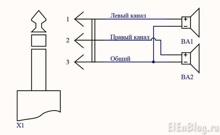 Схема проводов в наушниках