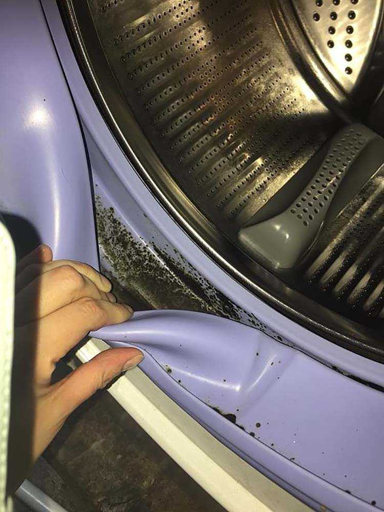 Как отмыть резинку в барабане машины