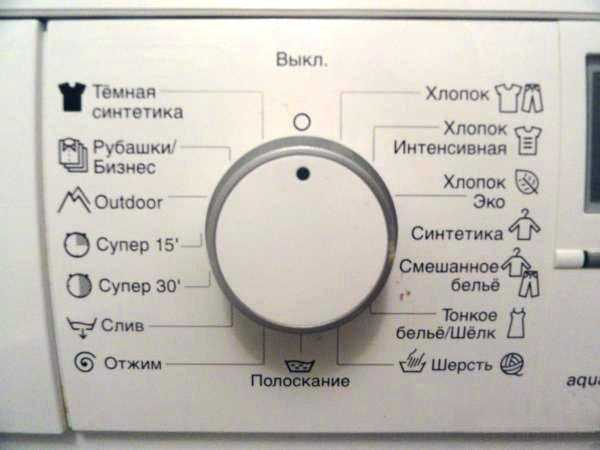 Значки, обозначения на стиральной машине