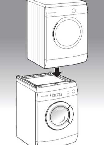 Сушильная машина для белья над стиральной машиной - как установить в колонну