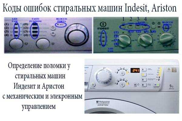 Коды ошибок стиральных машин indesit: расшифровка